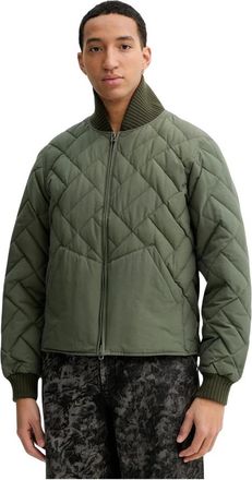 Kenzo Weave Quilted Jacket - Heren - Gewatteerde jassen - Groen - XL - Katoen - Jassen