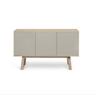 Mon Petit Meuble Fran&ccedil;ais Aparador alto de 3 puertas l.140 cm, fresno