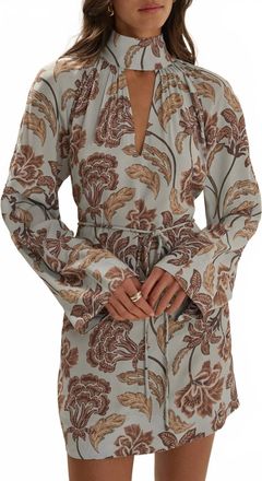 Favorite Daughter Love Story Mini Dress In Sky Paisley Floral