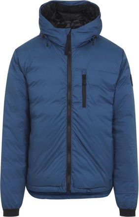 Canada Goose Lodge Hoody - Heren - Gewatteerde jassen - Blauw - XL - Leer - Jassen