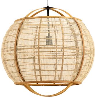 Light & Living L&aacute;mpara Colgante - Reeva - Natural - Bamb&uacute; Lino - Light&living