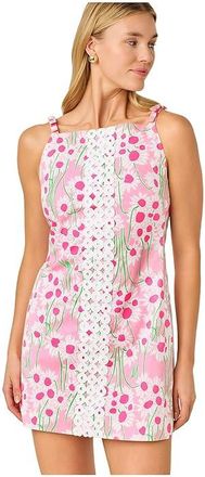 Lilly Pulitzer Delores Sleeveless Rompers Womens Shorts Conch Shell Pink Sunny Daisies : 12, Cotton/Spandex