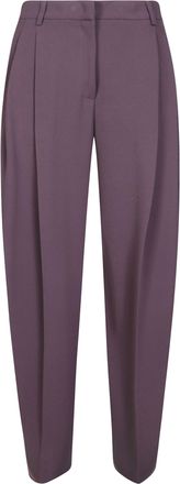 Andamane Tracy Low-Rise Pleated Wide-Leg Pants