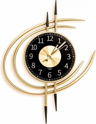 OEM Reloj Grande Dorado, Dise&ntilde;o Moderno Xxl 54cm, Reloj De Pared Gigante Silencioso Sin Tictac, Reloj De Pared De Metal Original Para La Decoraci&oacute;n De La 
