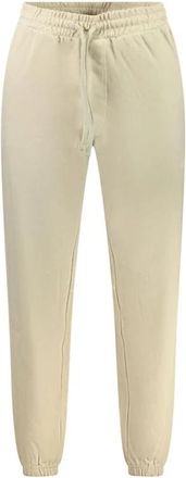 HUGO BOSS Katoenen broek met rechte pijpen - Heren - Sweatpants - Beige - 2XL - Katoen - Broeken