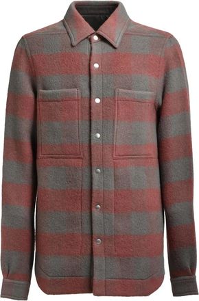 Rick Owens check shirt - men - Wool - 48 - Red