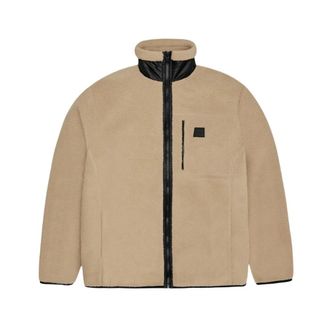Rains Yermo Fleece Jacket - Heren - Zomerjassen - Beige - M - Polyester - Jassen