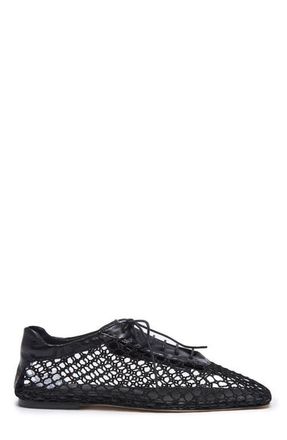 Andrea Gomez Antonia Mesh Flat in Black at Nordstrom, Size 37.5