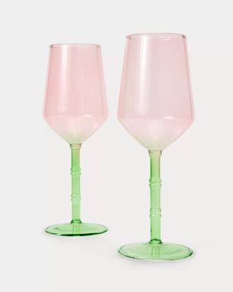 Lilly Pulitzer Bamboo Wine Glass Set