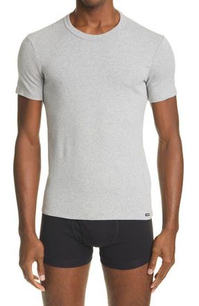 Tom Ford Cotton Jersey Crewneck T-Shirt in Grey at Nordstrom, Size Medium