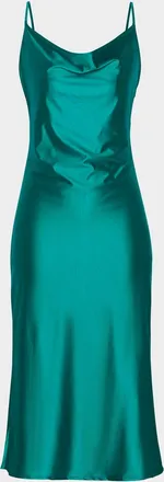 La Blanca Earth Goddess Cowl-Neck Dress