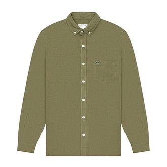 Lacoste Casual Shirts, male, Green, Size: 3XL Camicia in lino