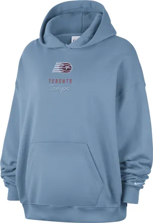 Nike Toronto Tempo Nike Womens WNBA French Terry Oversized Pullover Hoodie in Blue | IR0859-486