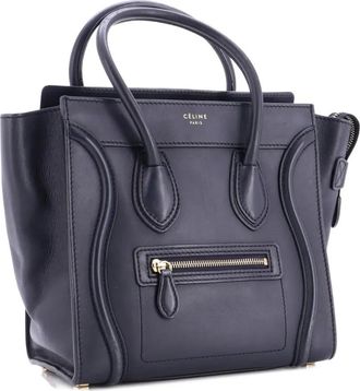 Celine Luggage Bag Grainy Leather Mini tote bag - Blauw