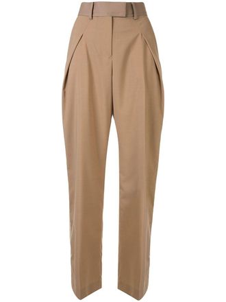 sacai Pantaloni taglio straight - Marrone