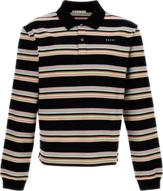 Marni Gestreepte Polo Shirt - Heren - Polos - Veelkleurig - L - Tops