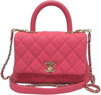 Chanel Pre-owned Vintage Leather Handbag - - Pre-owned - Donna - Rosa - ONE SIZE