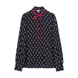 Valentino Garavani Shirts, female, Black, Size: XS Silk Shirts