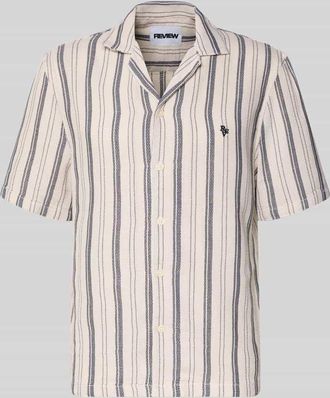 Review Relaxed Fit Freizeithemd mit Logo-Stitching in Offwhite, Gr&ouml;&szlig;e XL