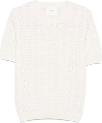 Lisa Yang Top a maniche corte - Toni neutri