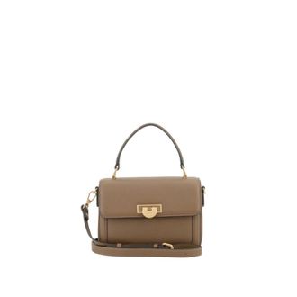 Pourchet Tassen, Dames, Beige, ONE Size, Leer, Auteuil Handtas