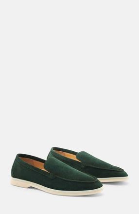 Scarosso Ludovico Loafers in Green - Suede at Nordstrom, Size 42.5