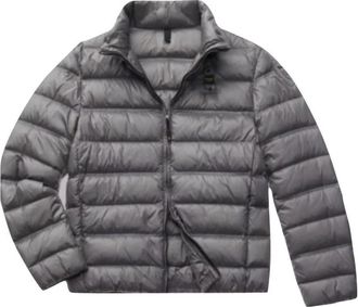 Blauer Short Slim Belmont Model Donsjas - Heren - Winterjassen - Grijs - L - Nylon - Jassen