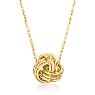 Canaria Canaria Italian 10kt Yellow Gold Love Knot Necklace