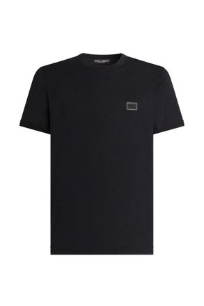Dolce & Gabbana PLAQUE COTTON T SHIRT Size: 54, colour: NAVY