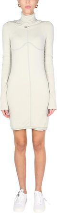 Off-white Grey Turtle Neck Mini Dress