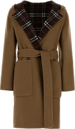 Burberry Camel Wool Reversibile Coat