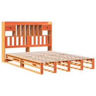 Berkfield Home Decorative Bookcase Bed without Mattress Wax Brown 160x200 cm Sol