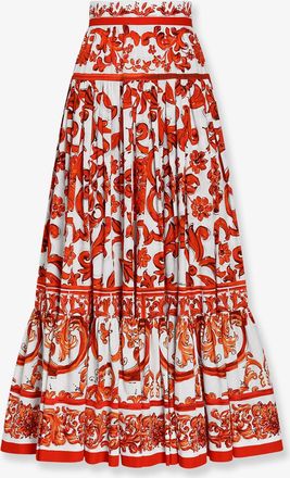 Dolce & Gabbana Gonna in cotone con stampa Maiolica - DOLCE & GABBANA - gender_Woman