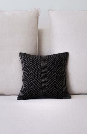 VOZ Chevron Pillow Small in Pewter/black at Nordstrom