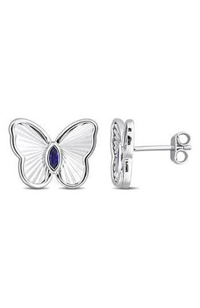 Delmar Marquise Cut Created Sapphire Butterfly Stud Earrings in Blue at Nordstrom Rack
