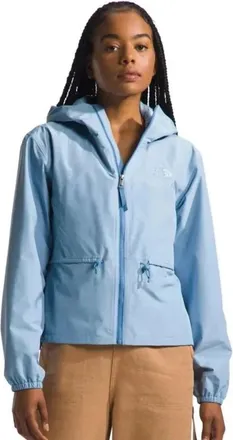 The North Face Daybreak Rain Jacket Womens Steel Blue Full Zip Hooded KFC833