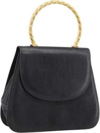 Ferragamo Pre-owned Flap Hand Bag - Dames - Vintage Handtas - Zwart - ONE Size - Leer - Vintage