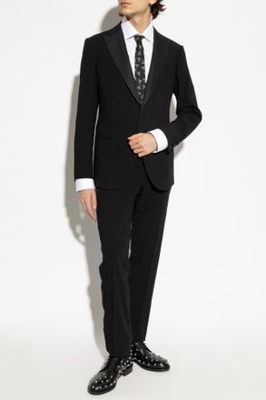 Giorgio Armani Wool Suit, Mens, Black