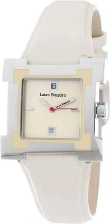 Laura Biagiotti Watches, female, Beige, Size: ONE SIZE Elegant Leather Dress Watch