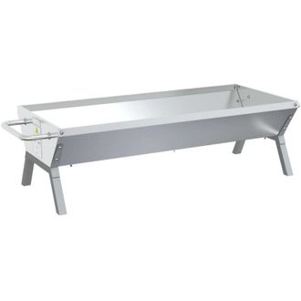 vidaXL Bandeja Para Barbacoa Acero Inoxidable Plateado 118x42x30,5 Cm Vidaxl