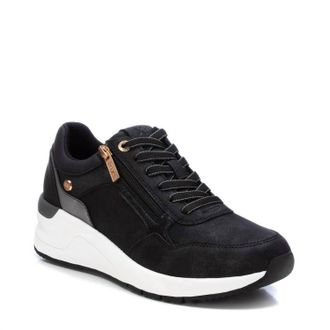Xti Womens Wedge Sneakers In Black