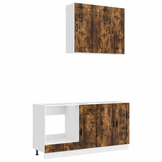 vidaXL Unidad De Cocina Porto 5 Uds. Roble Ahumado Vidaxl