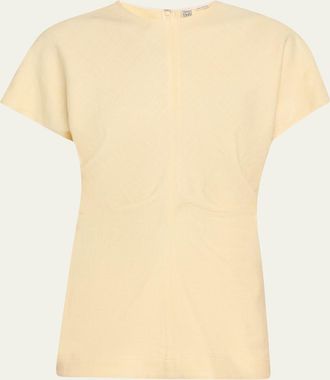 Toteme Slouch Waist Short-Sleeve Top