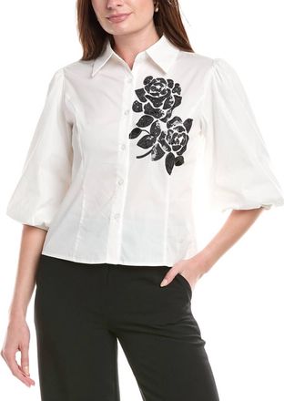 Gracia Puff Sleeve Shirt In White