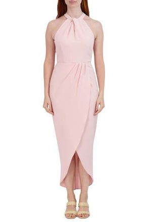 Julia Jordan Knot Neck Halter Dress in Pink/blush at Nordstrom Rack, Size 10