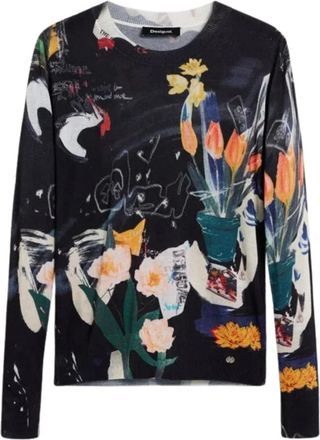 Desigual Jers Nantes Lacroix Sweatshirt - Dames - Ronde hals truien - Zwart - M - Truien & Vesten