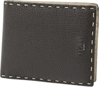 Fendi Pre-owned Wallets, female, Brown, Size: ONE SIZE Pre-owned Leather Wallet