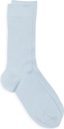 Nordstrom Casual Rib Crew Socks in Blue Celestial at Nordstrom, Size Regular