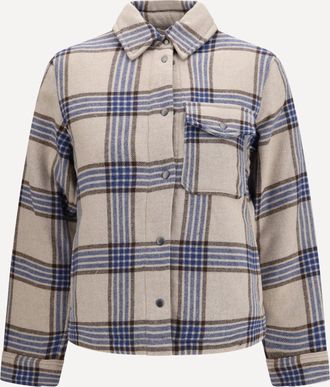 Woolrich Alaskan checked wool blend Overshirt Female L