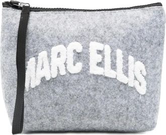 Marc Ellis Buby Cloth zip-closure clutch bag - Grey